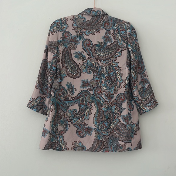 EXPRESS: Paisley Notch Collar Boyfriend Blazer Size XS - Picture 4 of 8